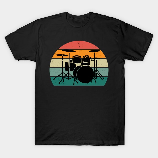 crazy drums retro metalrockpop style T-Shirt by sirazgar